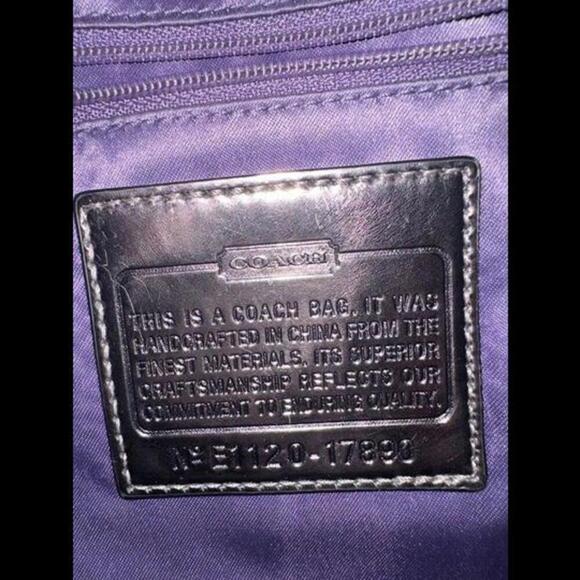 Auth Vintage Coach Signature Canvas Tote Bag - Picture 3 of 4